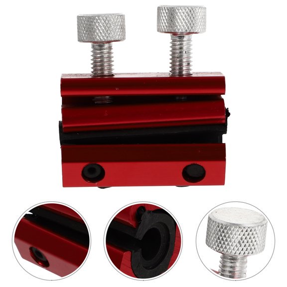 YOSADIER 1Pc Motorcycle Aluminum Dual Cable Oiler Red Throttle Oil Clamp for Motorbike