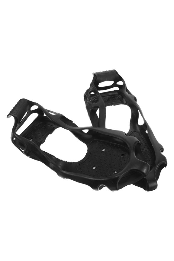 1Pair Black Boot Spikes with 24 Tooth Design for Safe Walking on Ice and Snow