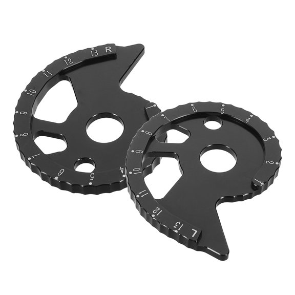 YOSADIER 1Pair Black Motorcycle Chain Axle Tensioner Adjustable Metal Chain Tightener for Daily Use