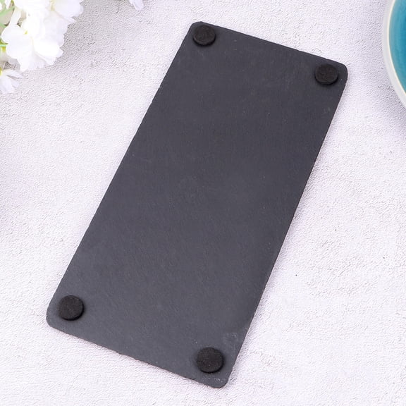 YOSADIER 1Pc Practical Black Barbecue Dish Porcelain for Steak Sushi Display
