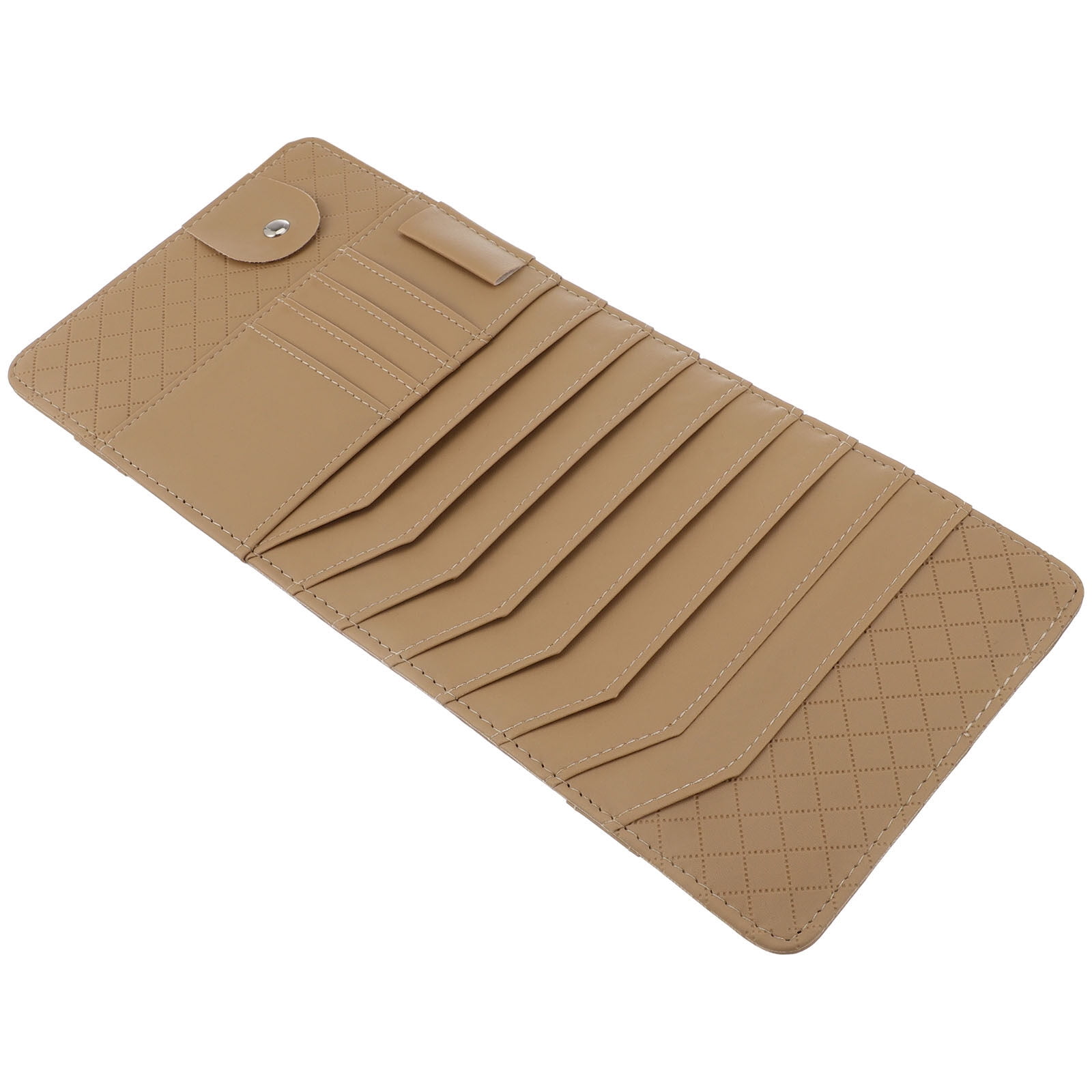 YOSADIER 1Pcs Beige Leather Car Cd Organizer for Cd Storage and Car ...