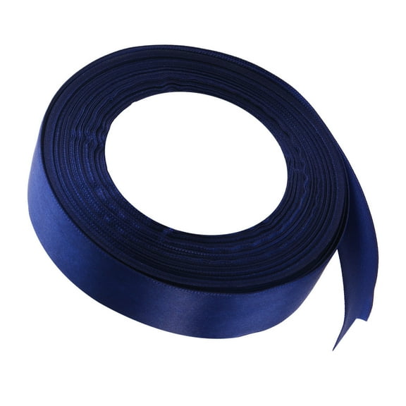 YOSADIER 1Pcs Dark Blue Solid Color Decorative Ribbon 25m x 2.5cm for Childrens Hair Bows and Cheerleader Bows