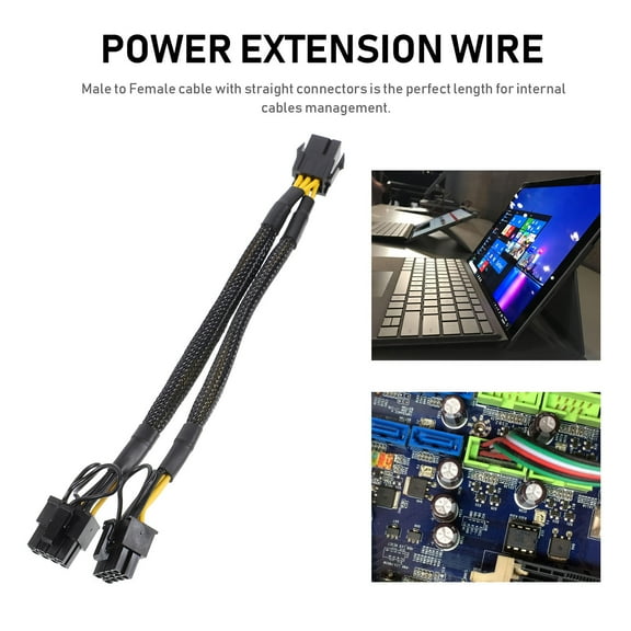 YOSADIER 1Pcs Tinned Copper Graphics Cards Extension Cord for Gaming and Pc Build