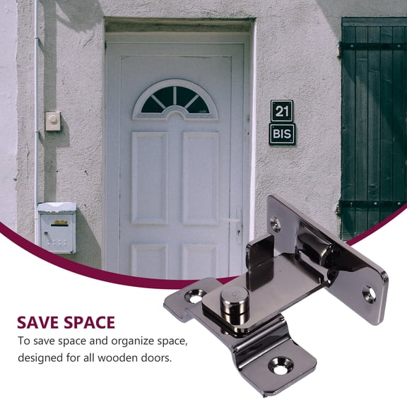 YOSADIER 1Pc Black Stainless Steel Barn Door Lock Latch Bolt for Home Doors and Cabinets