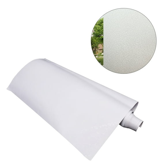 YOSADIER 1Pcs Window Film for Glass Cabinet Panels Privacy Non-Transparent Frosted Rectangle White PVC