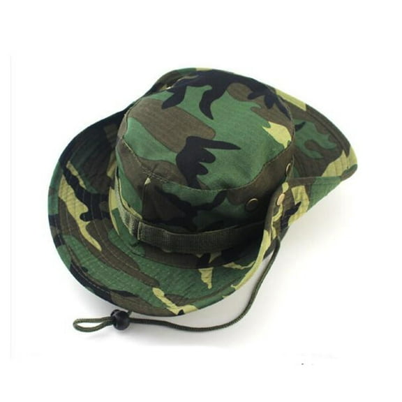 YOSADIER 1Set Boonie Hats Olive Green Camouflage Cotton Polyester Outdoor Sun Hat For Unisex