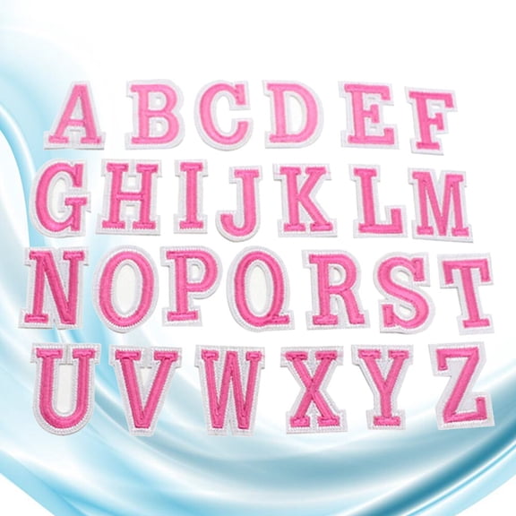 YOSADIER 1Set DIY Pink Alphabet Clothing Patch for Jacket Shirt Bag Embellishment Repair