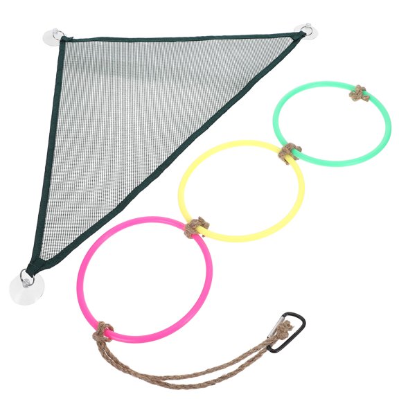 YOSADIER Green Mesh Hanging Reptile Hammock Set for Snakes, Bearded Dragons, and Climbing Pets Resting Accessory