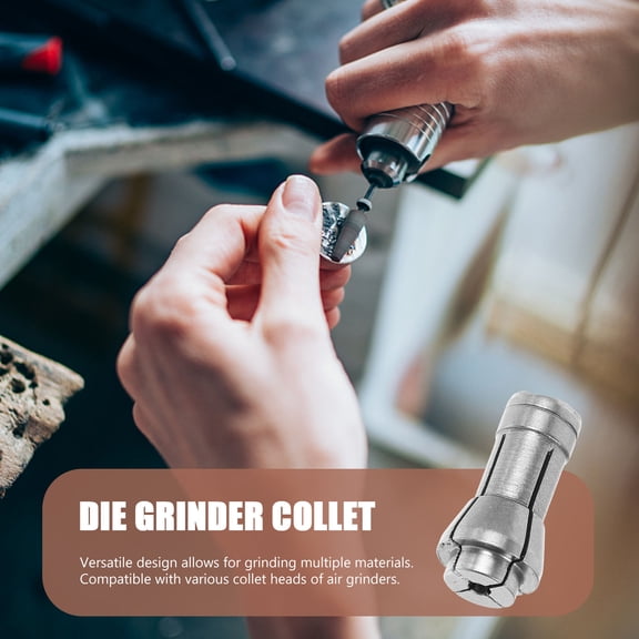 YOSADIER 1Set Durable Plated Silver Chuck Collet for Grinder Cordless Rotary Tool Accessories