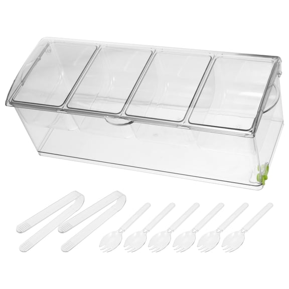 YOSADIER 1 Set Fridge Food Storage Container Refrigerator Storage Box Transparent PET Shock Resistance Bar