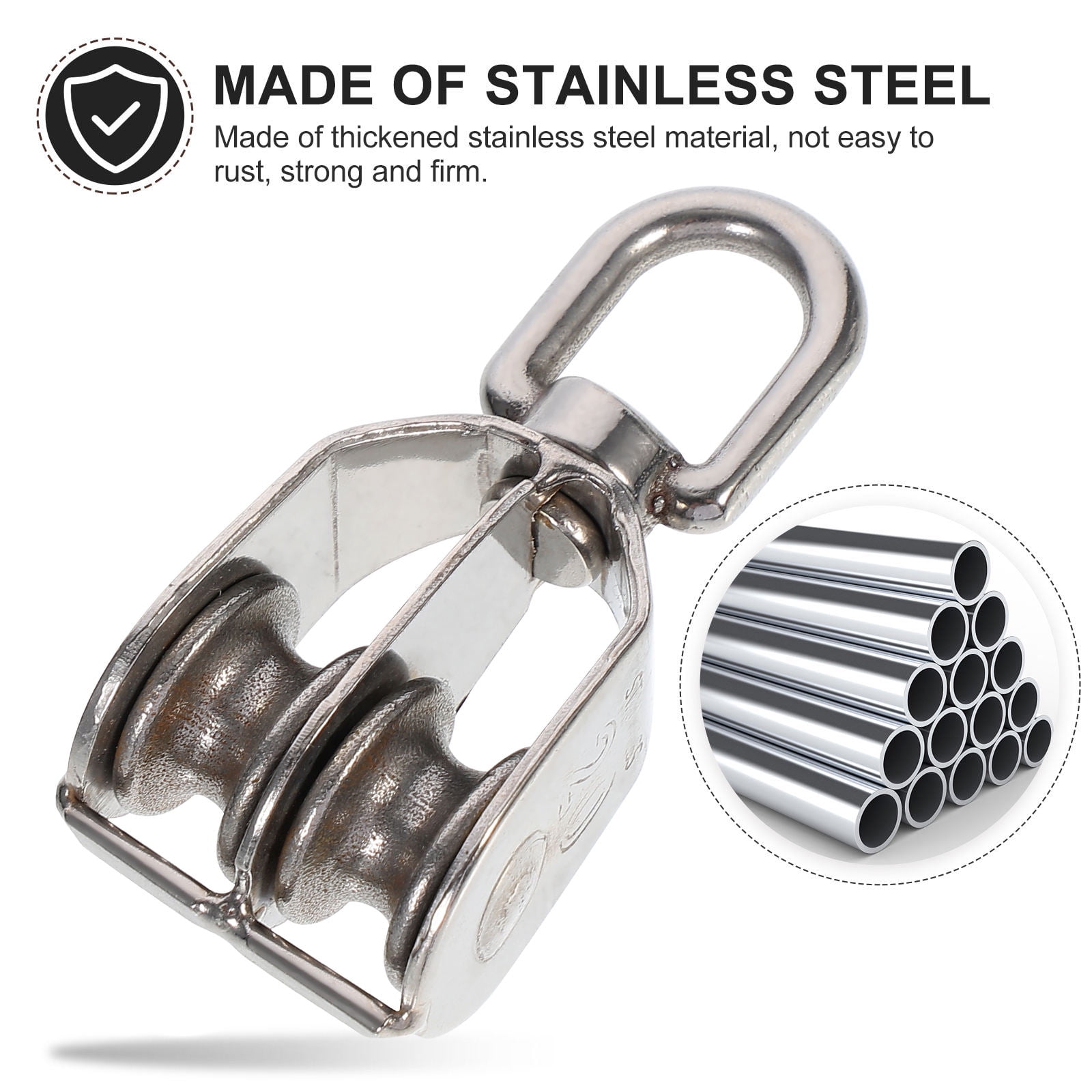 YOSADIER 1Set Stainless Steel Pulley for Efficient Rope Handling and ...