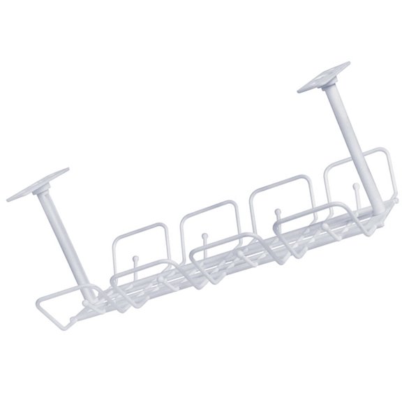 YOSADIER 1Set Compact Under Desk Cable Basket Tray for Efficient Cord Organization