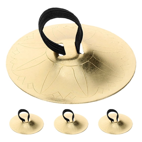 YOSADIER Lightweight Copper Finger Cymbals for Kids and Adults, Portable Golden Metal Percussion with Clear, Crisp Sound