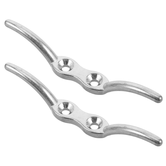 YOSADIER Set of 2 Stainless Steel Marine Rope Cleats, Yacht Hardware Accessories, Plated for Boats