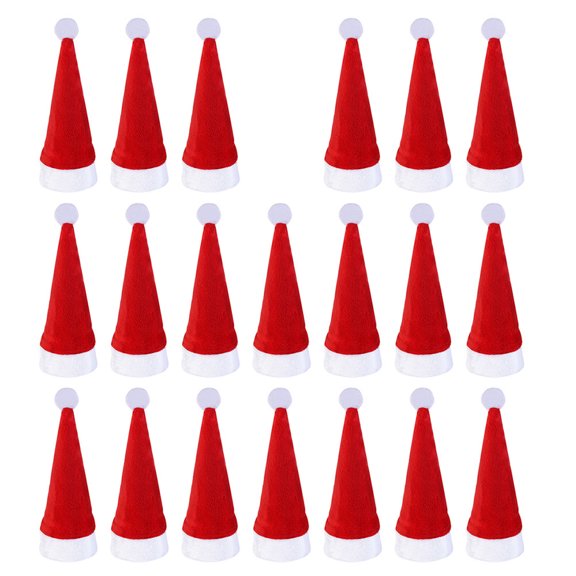 YOSADIER 20 Pcs Practical Cutlery Covers Red Flannel Fabric Lightweight Bottle Caps