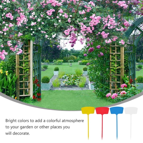 YOSADIER Durable Garden Labels Assorted Color Plastic for Garden Decoration 20Pcs