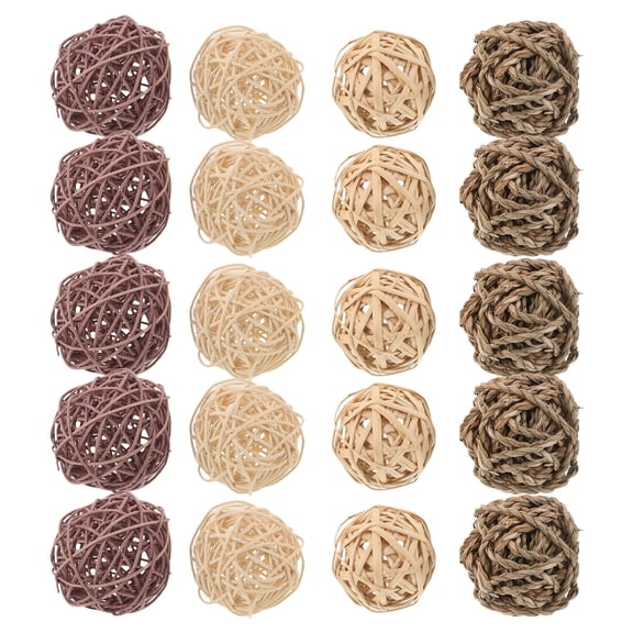 YOSADIER 20Pcs Handwoven Willow Chew for Small Pets Enrichment and Health Maintenance Toys