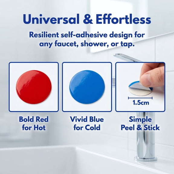 YOSADIER 210Pcs Assorted Color Hot Cold Labels Plastic Stickers for Faucet Water Temperature Indicators