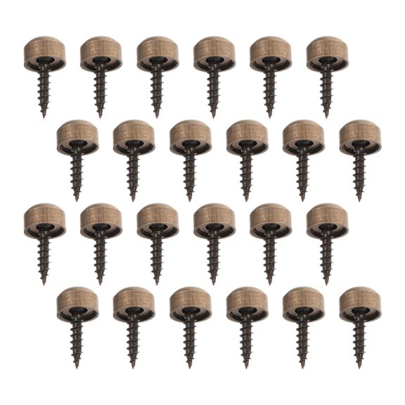 YOSADIER 24-Piece Copper Decorative Screw Caps with Self-Tapping Screws for Home Improvement and Renovation Projects