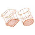 thumbnail image 1 of YOSADIER 2PCS Nordic Style Iron Work Receiving Basket Metal Basket for Room Decoration Back to School, 1 of 7