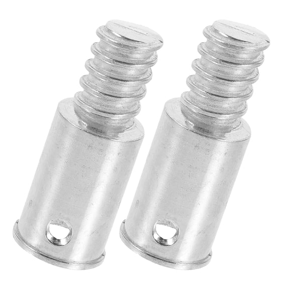YOSADIER 2Pcs Broom Handle Threaded Connector Tip Silver Aluminum Replacement For Cleaning Tools