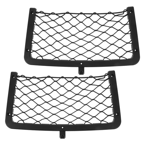 YOSADIER Car Mesh Net Pockets Yosadier 2Pcs Black ABS Nylon Elastic for Storage