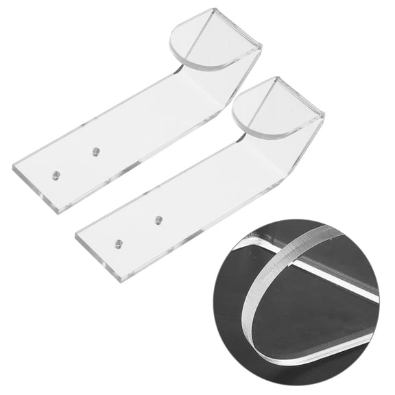 YOSADIER Transparent Acrylic Keyboard Wall Mount Organizer 2PCS for Desk Space Optimization and Easy Installation