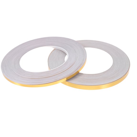 YOSADIER 2Pcs Decorative Plated Gold Sticker Labels for Tiles and Floors Self Adhesive and Versatile