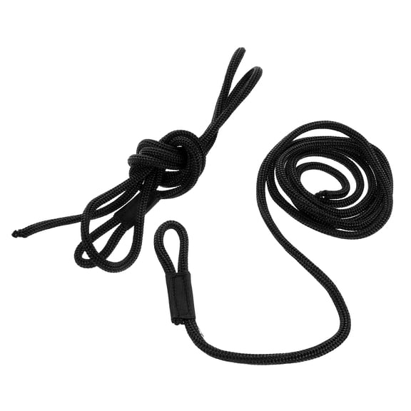 YOSADIER 2-Pack Black Polyester Marine Dock Line Rope for Yacht Boat Mooring and Collision Safety, and Strong