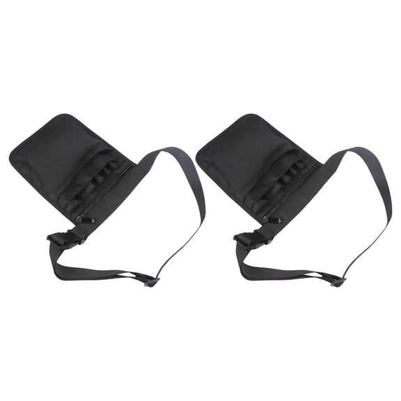 YOSADIER 2-Pack Waist Pouch Black Lightweight Medical Tool Organizer Bag with Multiple Storage Compartments