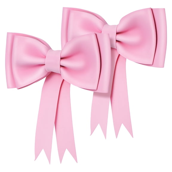 YOSADIER 2Pcs Pink Princess Bow Cake Topper Large Eva Bow for Birthday and Wedding Decor