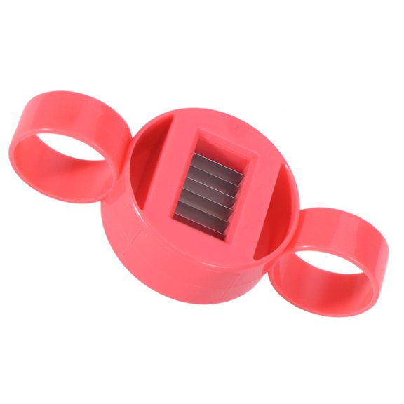 YOSADIER 2Pcs Plastic Bean Cutter Red with Two Round Handles for Effortless Bean Preparation