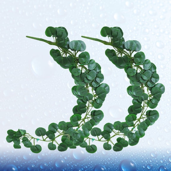 YOSADIER 2Pcs Simulation Wall Mounted Artificial Plant Rattan Leaf Decor Green Silk Climbing Vine