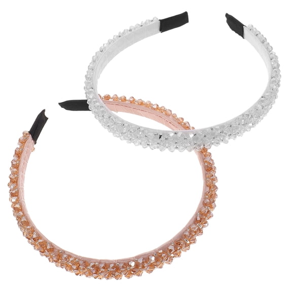 YOSADIER 2pcs Flat Headbands for Women Hair Accessories Daily Wear White