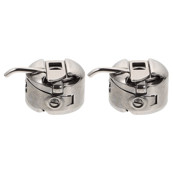 YOSADIER 2pcs Multi-Use Bobbin Case Industrial Sewing Machine Accessory Stainless Steel Silver Storage