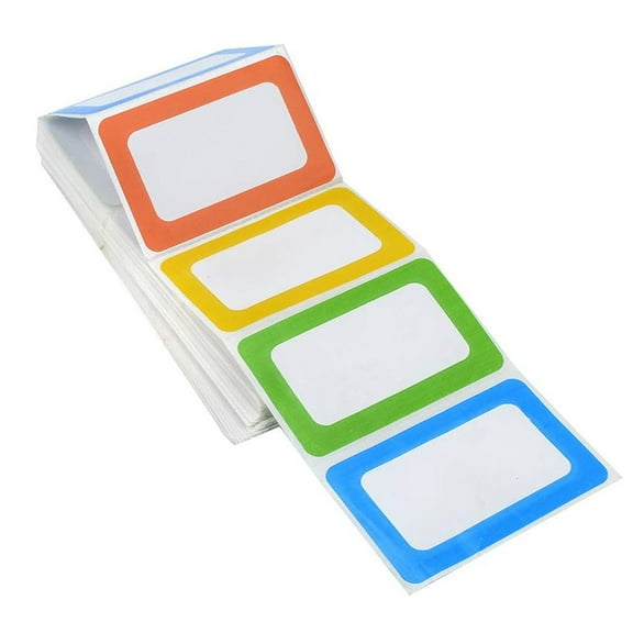 YOSADIER 300Pcs Colored Name Tags Sticker Paper Sheets Peel and Stick for Group Activities