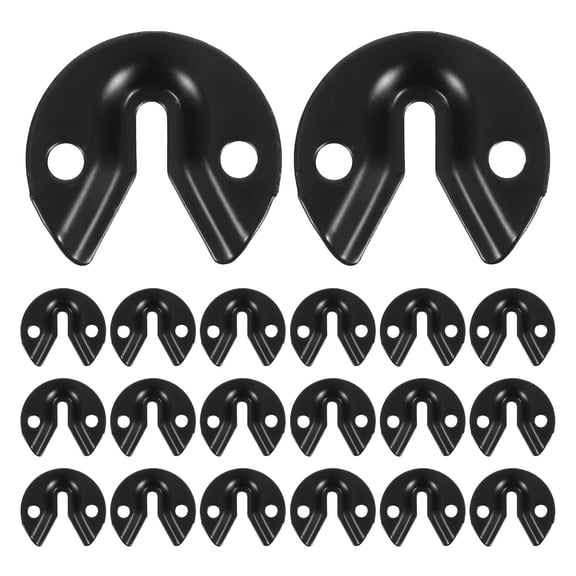 YOSADIER 30Pcs Black Metal Picture Frame Accessories Interlocking Furniture Brackets for Home Wall Mounting