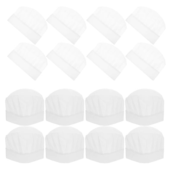 YOSADIER 30pcs Disposable Non Woven Chef Cap White Material To Groups