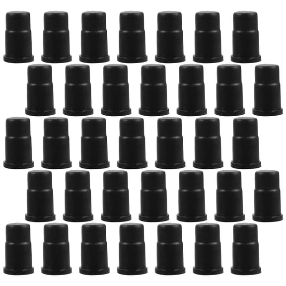 YOSADIER Black ABS Caster Socket Inserts for Stem Casters, Wear-Resistant Furniture Parts, 35 Pieces