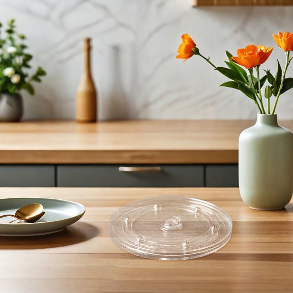 YOSADIER Smooth Surface Transparent Turntable for Spice and Condiment Storage