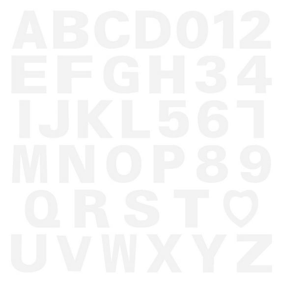 YOSADIER 37-Piece White Alphabet and Number Cake Stencil Set for Baking, Decorating, and Crafting Templates
