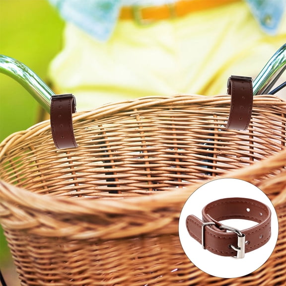 YOSADIER Brown Bike Basket Strap 3Pairs Wear-Resistant and Easy Install