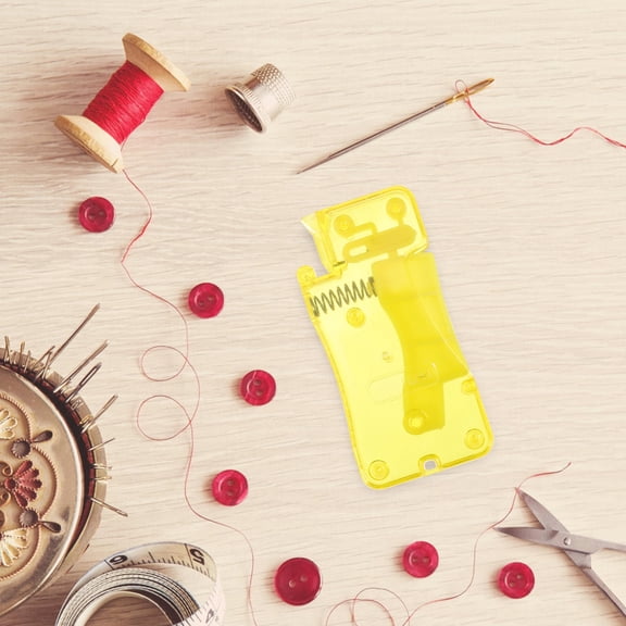 YOSADIER Yellow PP Needle Threader for Sewing, and Easy-to-Use Tool, Set of 3 Pieces