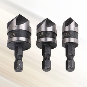 YOSADIER 3-Piece Carbon Steel Chamfer Deburring Tool Set for Wood, Plastic, Aluminum Boards with High Hardness