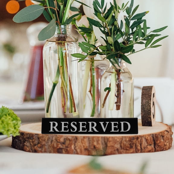 YOSADIER 3-Pack Multipurpose Acrylic Table Cards for Restaurant, Wedding, Party, and Event Reserved Seating
