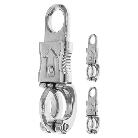 YOSADIER 3-Pack Zinc Alloy Quick Release Swivel Carabiner Clips in Plated for Gear and Outdoor Use
