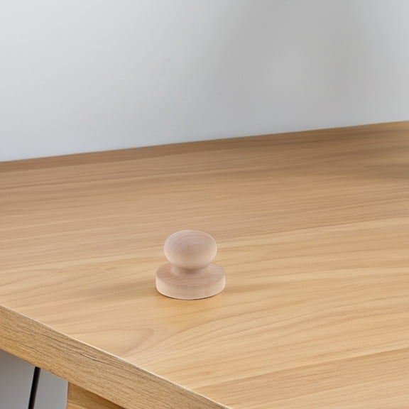 YOSADIER Beige Wood Stamp Mounts Round Design for Crafting and Scrapbooking 3Pcs