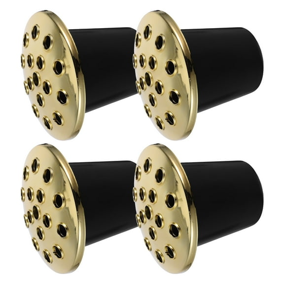 YOSADIER Golden Plastic Flower Pots with Elegant Lotus Design, Multi-Hole Drainage for Indoor and Outdoor Use