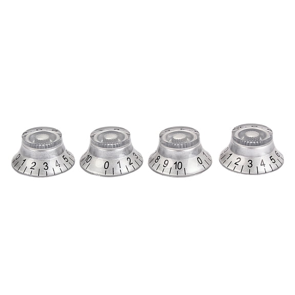 YOSADIER 4Pcs Adjustable Volume Knob For Bass Guitar Amplifier Silver