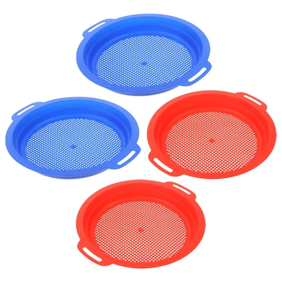 YOSADIER 4Pcs Plastic Beach Sand Sifters for Outdoor Sifting with Unique Easy Filter Design